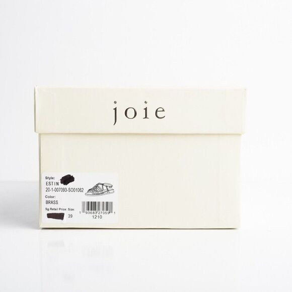 Joie Womens Gold Estin Brass Strappy Flat Sandals Flats US 9 EU 39 New with Box - Picture 9 of 9